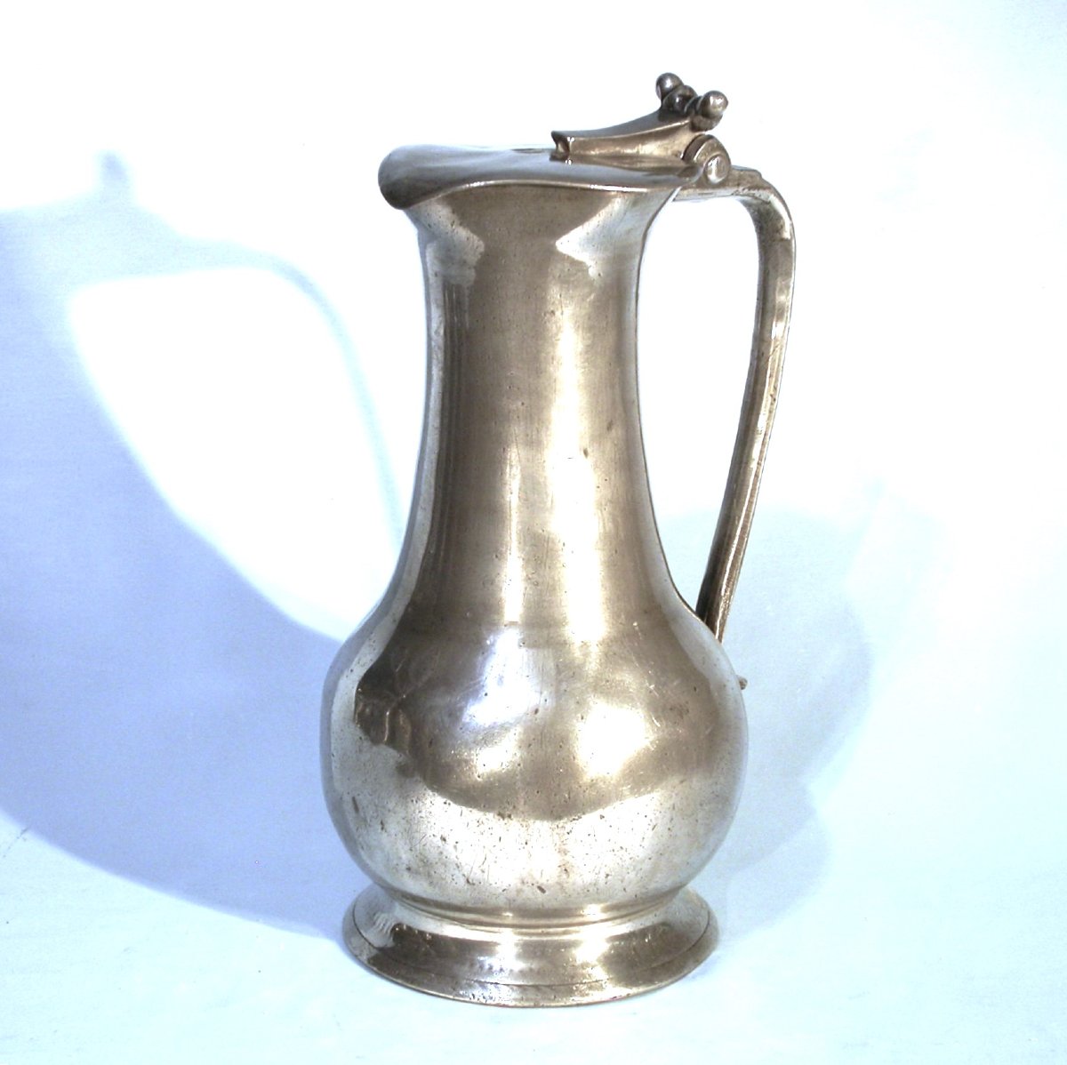 Pewter Wine Pitcher - Argentan, 18th Century-photo-3