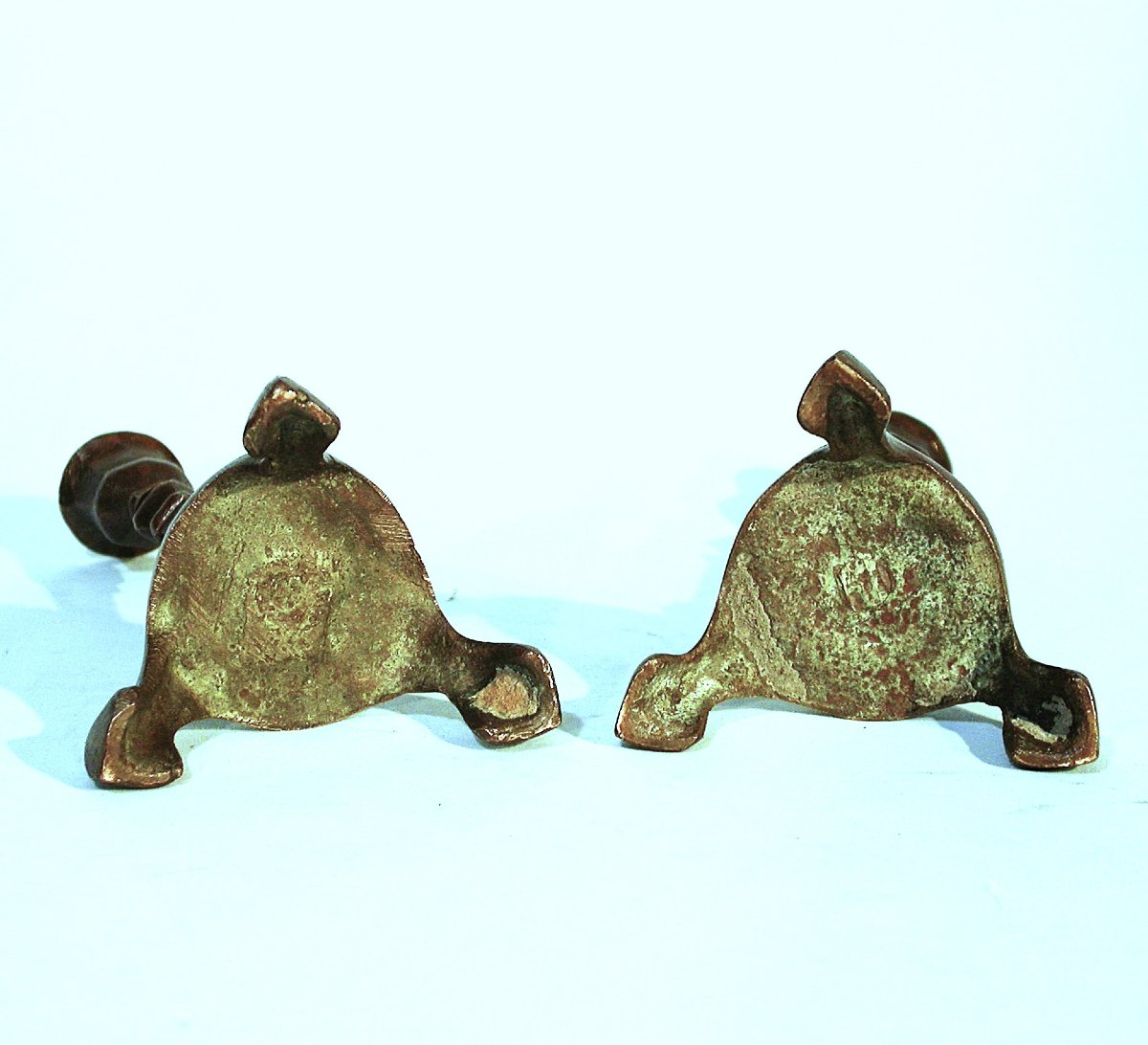 Pair Of Brass Candlesticks - France, Circa 1700-photo-2