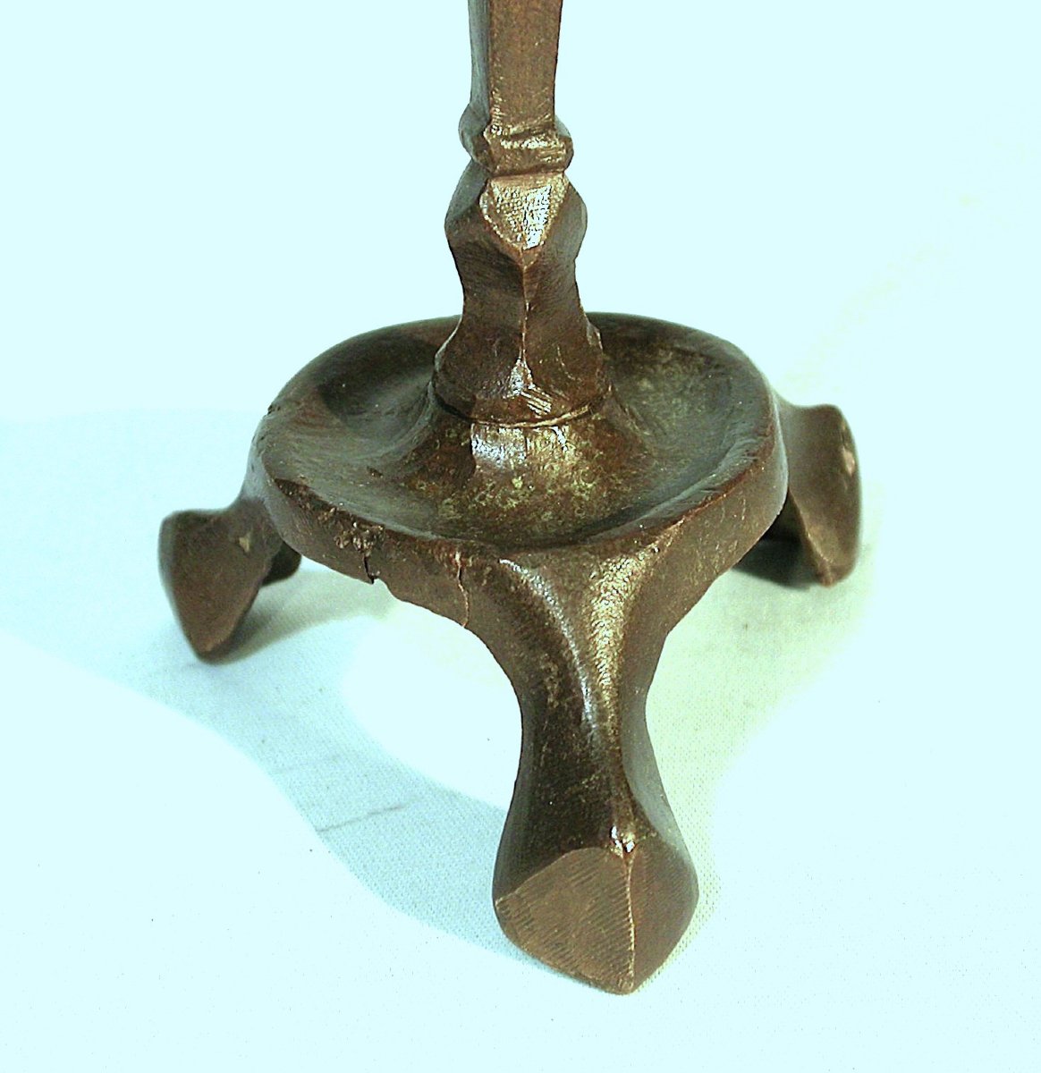 Pair Of Brass Candlesticks - France, Circa 1700-photo-4
