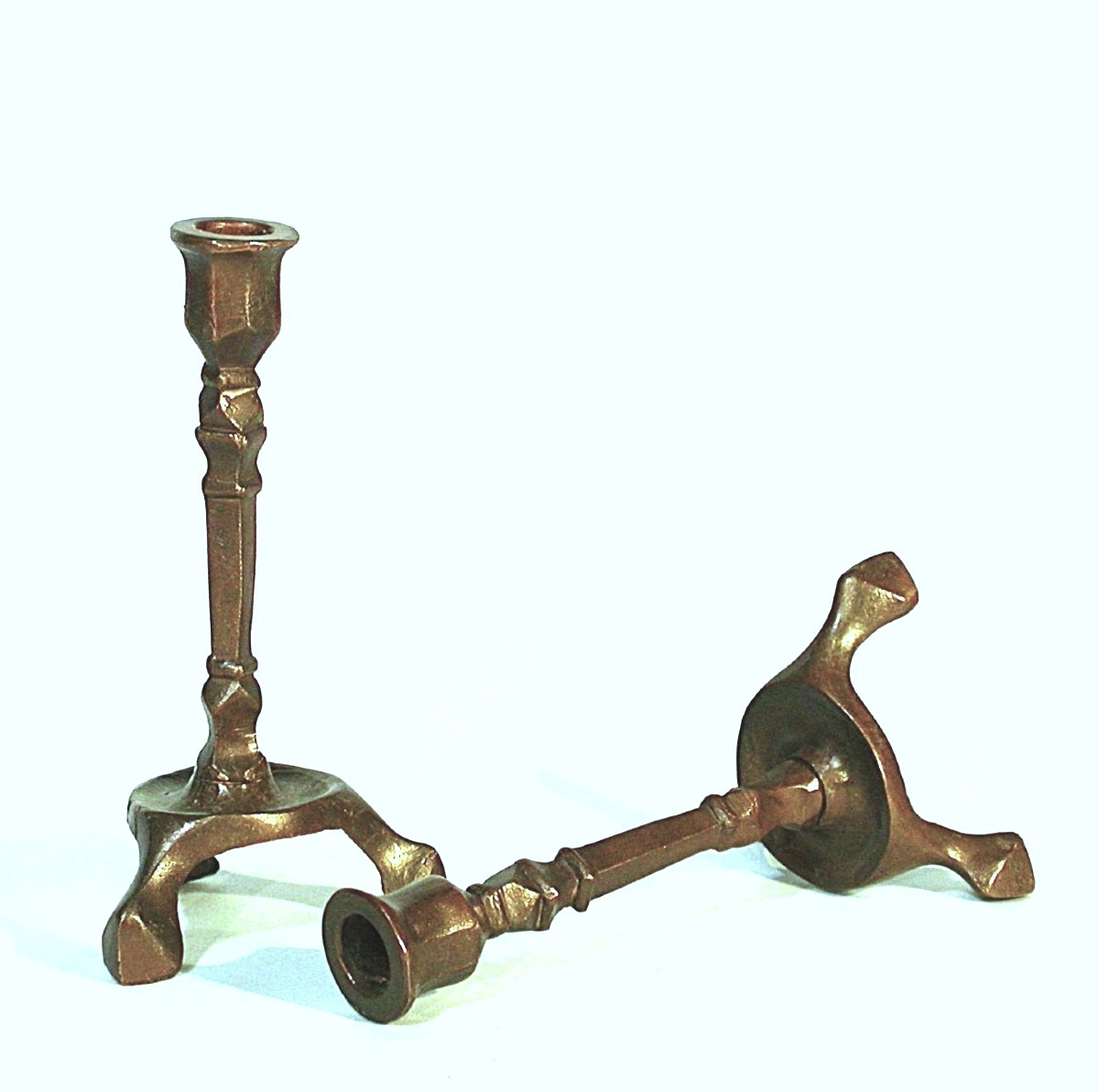 Pair Of Brass Candlesticks - France, Circa 1700-photo-6