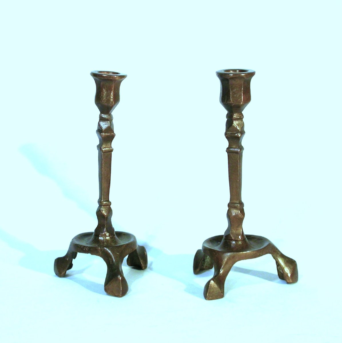 Pair Of Brass Candlesticks - France, Circa 1700