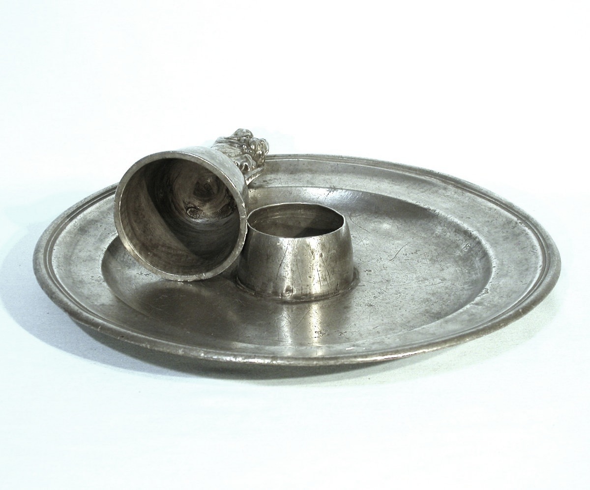 PLAT DE QUÊTE EN ETAIN  - LANGUEDOC OU ROUSSILLON, CIRCA 1800-photo-1