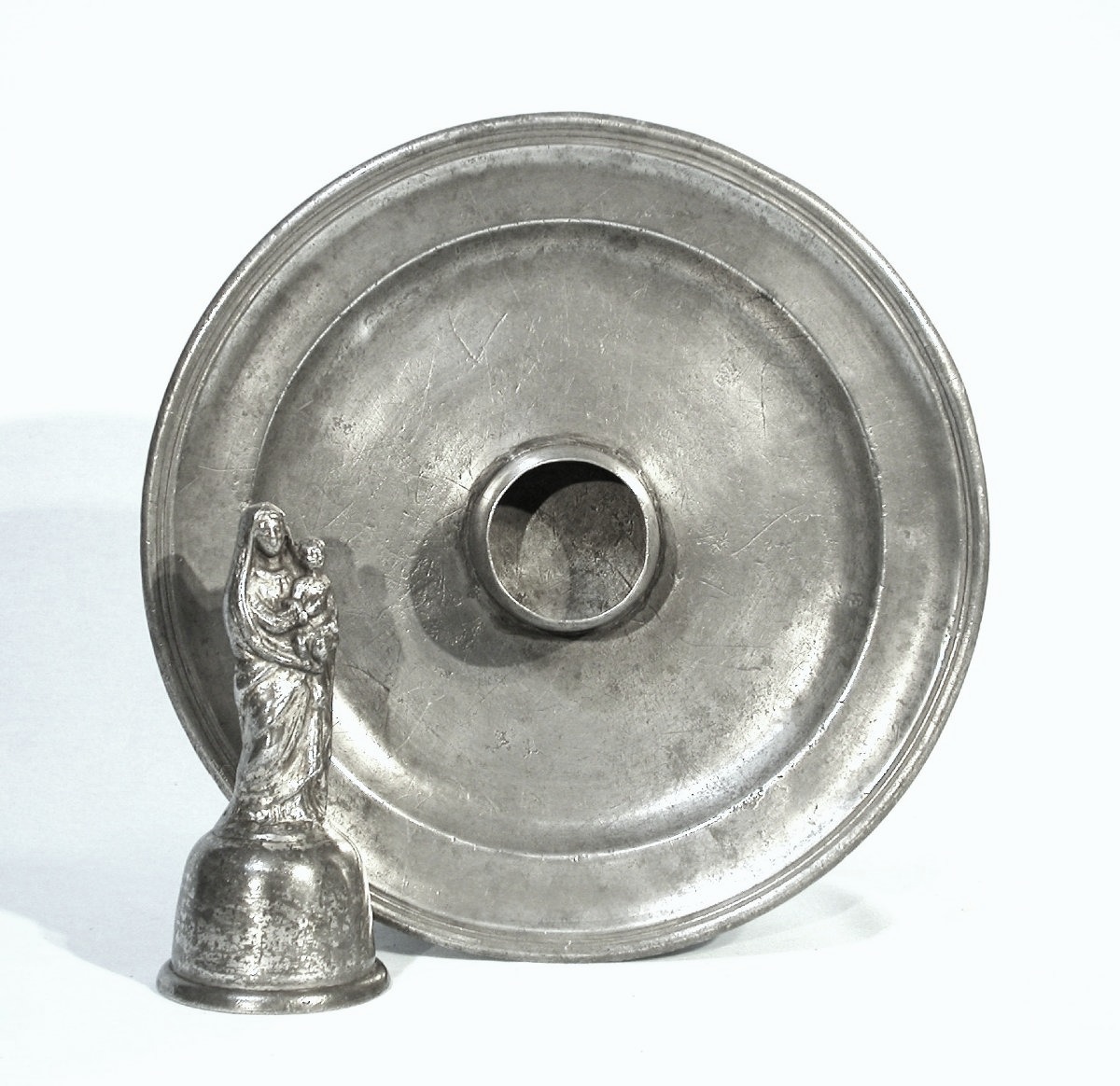 PLAT DE QUÊTE EN ETAIN  - LANGUEDOC OU ROUSSILLON, CIRCA 1800-photo-2