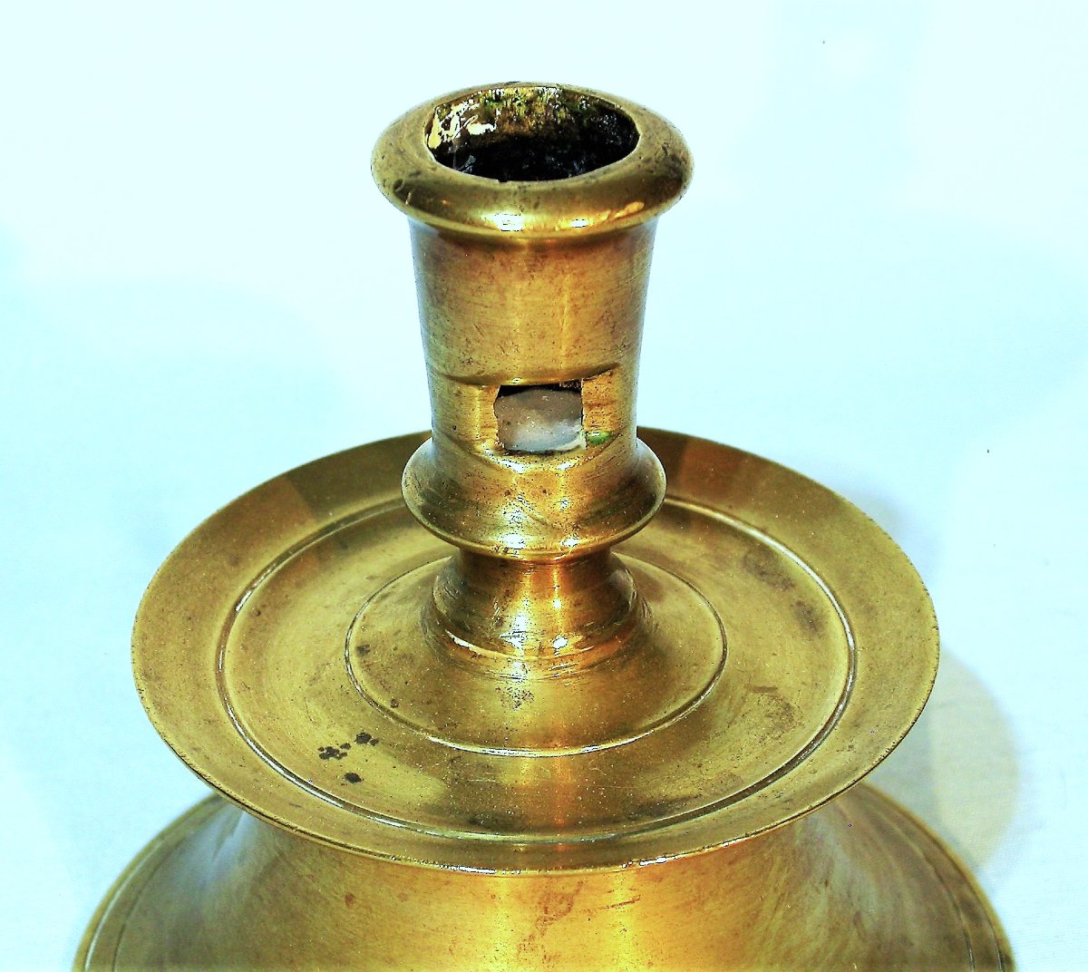 RARE FLAMBEAU EN LAITON - CIRCA 1500-photo-3
