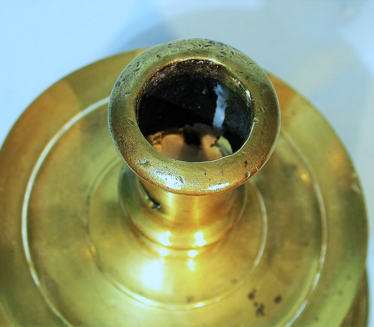 RARE FLAMBEAU EN LAITON - CIRCA 1500-photo-1