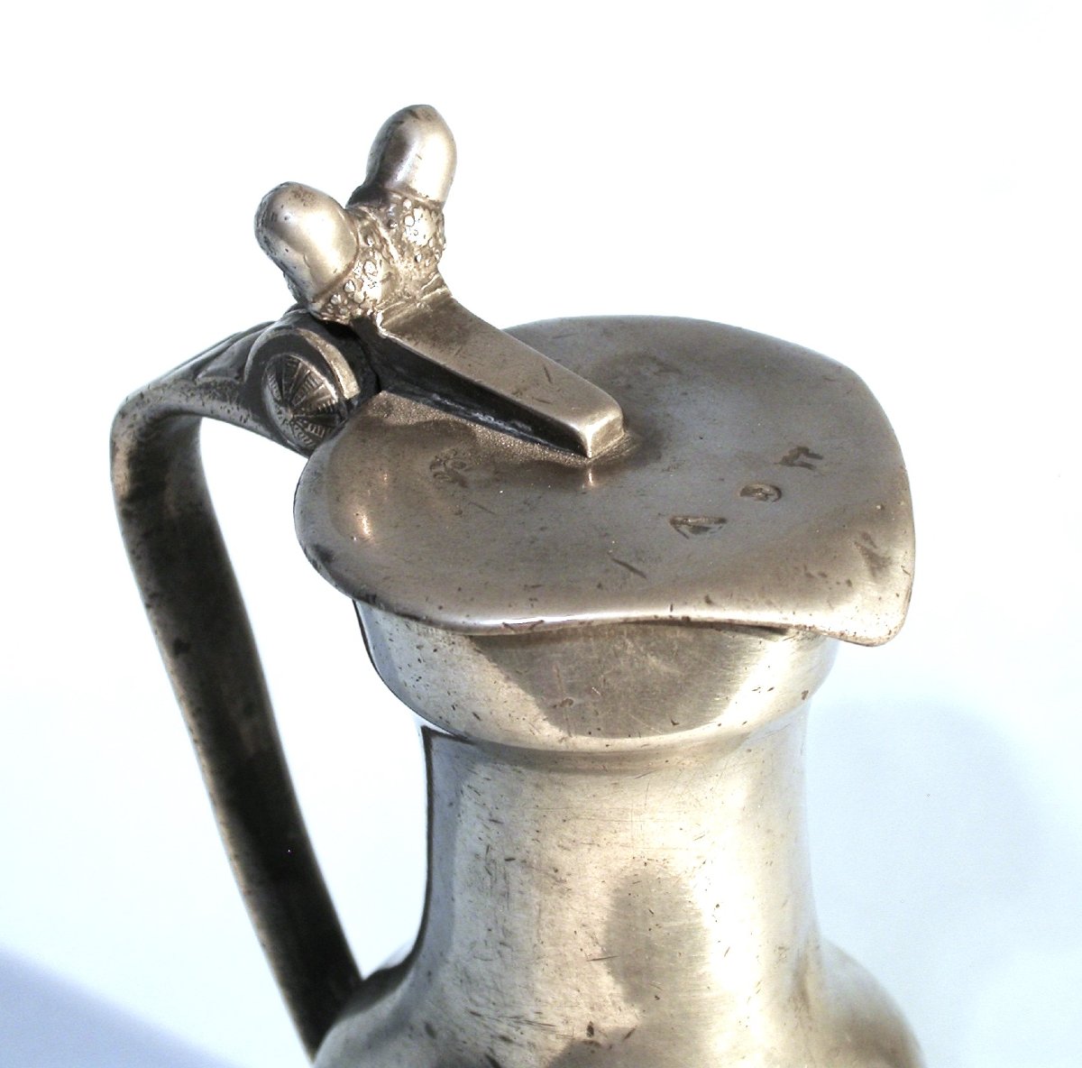 Pewter Wine Pitcher - Caudebec-en-caux, 18th Century-photo-2