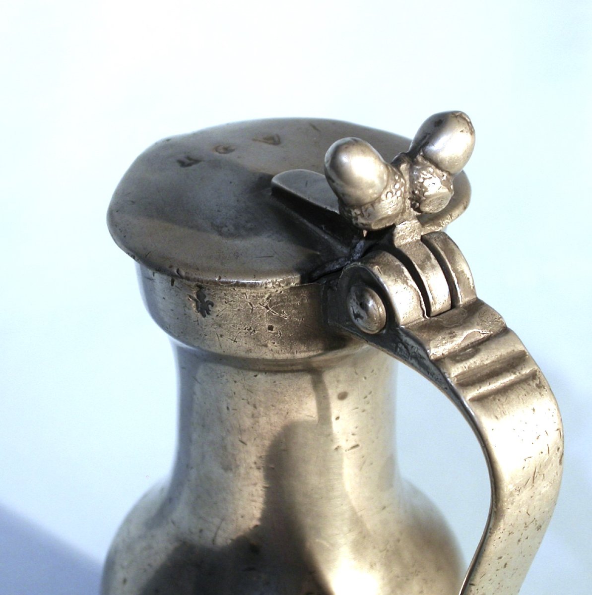 Pewter Wine Pitcher - Caudebec-en-caux, 18th Century-photo-3