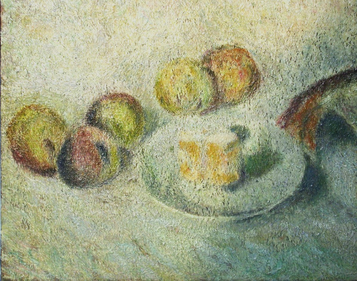 PEINTURE DE MARCEL COUCHAUX - ECOLE POSTIMPRESSIONNISTE ROUENNAISE-photo-2