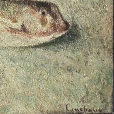 PEINTURE DE MARCEL COUCHAUX - ECOLE POSTIMPRESSIONNISTE ROUENNAISE-photo-4