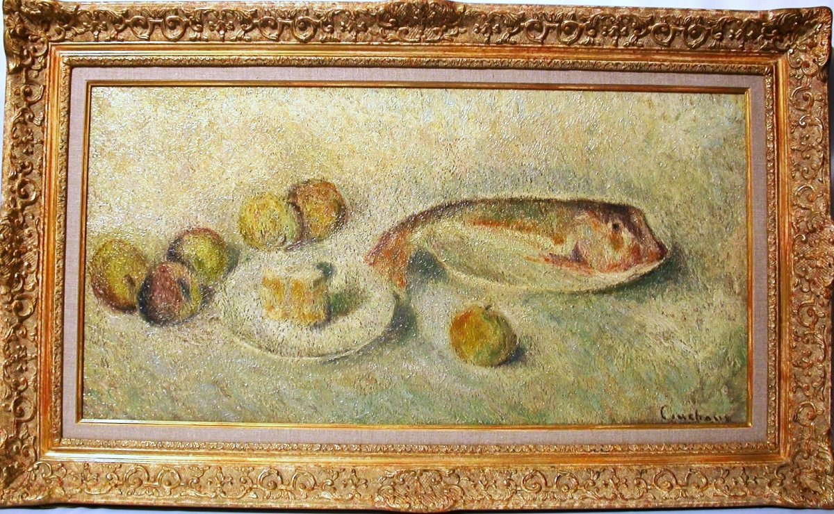 PEINTURE DE MARCEL COUCHAUX - ECOLE POSTIMPRESSIONNISTE ROUENNAISE
