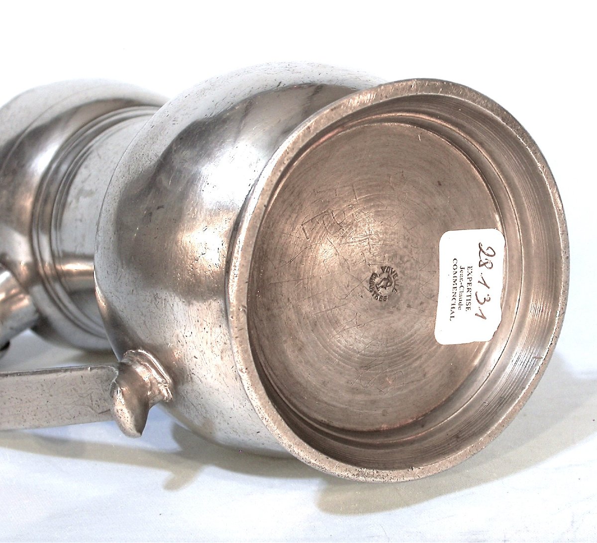 Pewter Wine Pitcher - Chartres, 19th Century-photo-4