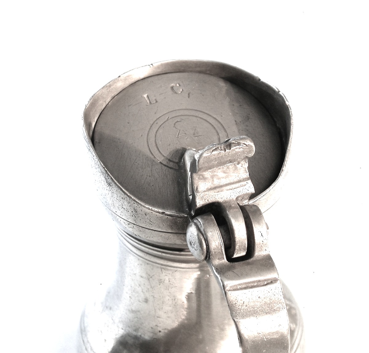 Pewter Wine Pitcher - Chartres, 19th Century-photo-3