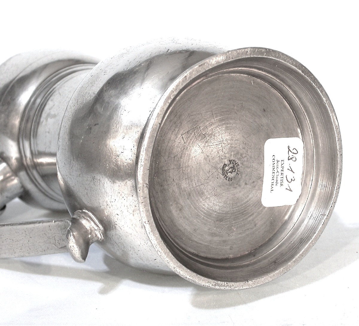 Pewter Wine Pitcher - Chartres, 19th Century-photo-4