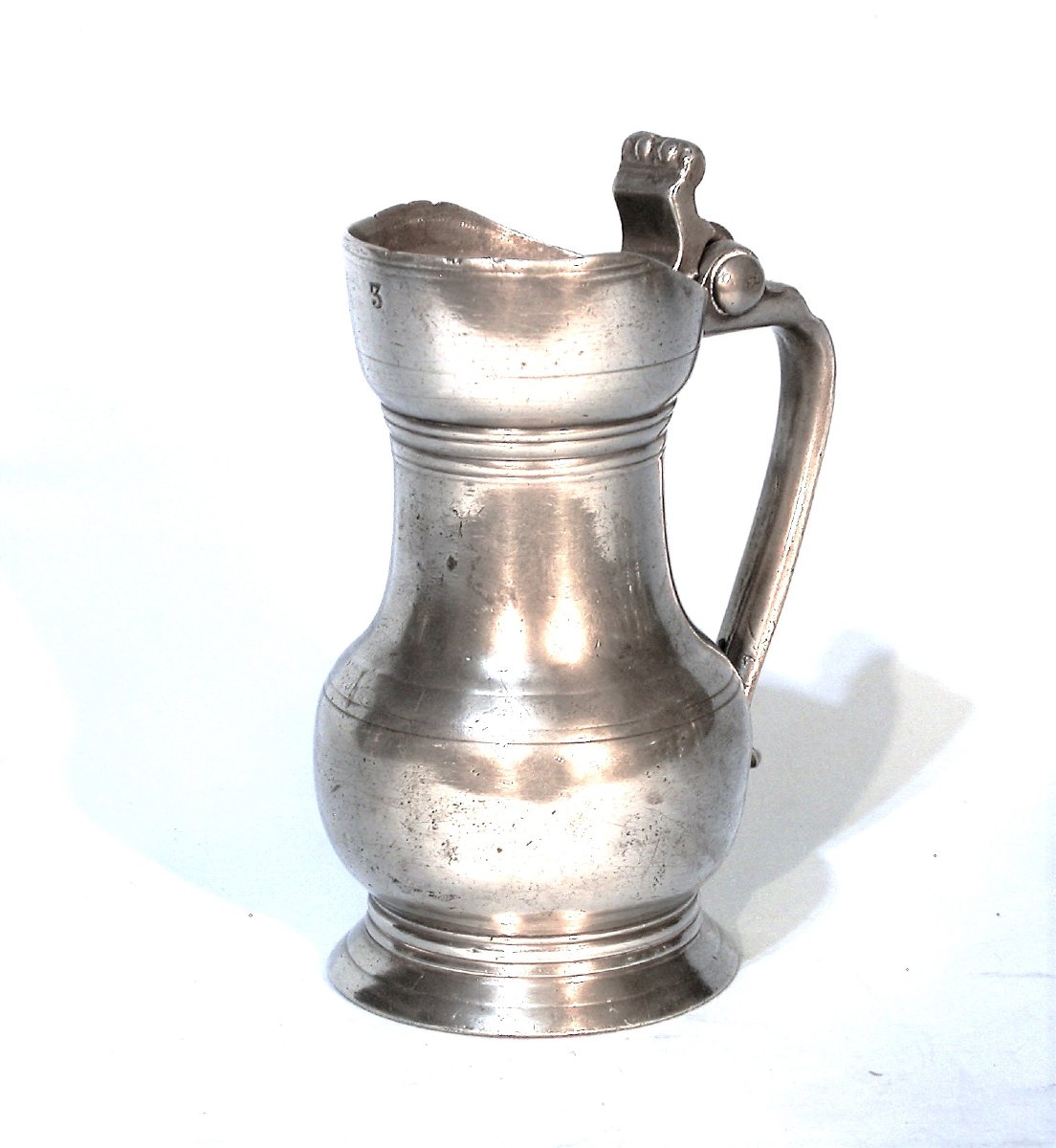 Pewter Wine Pitcher - Chartres, 19th Century