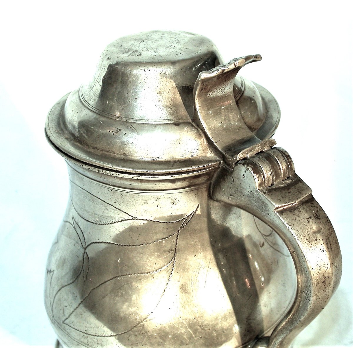Engraved Pewter Mug - Sweden, 18th Century-photo-4
