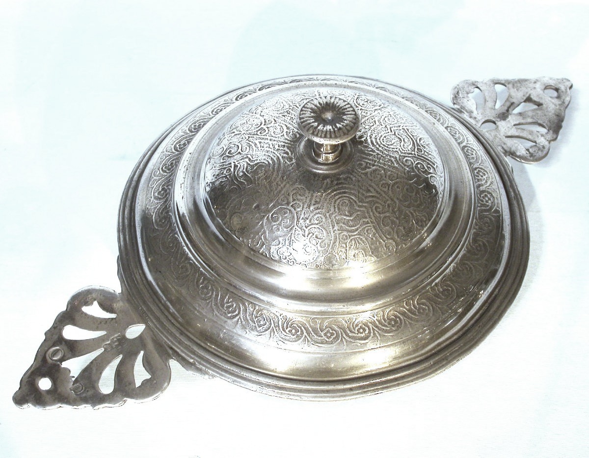 Pewter Bowl - Saint-germain-en-laye, Late 18th Century-photo-3