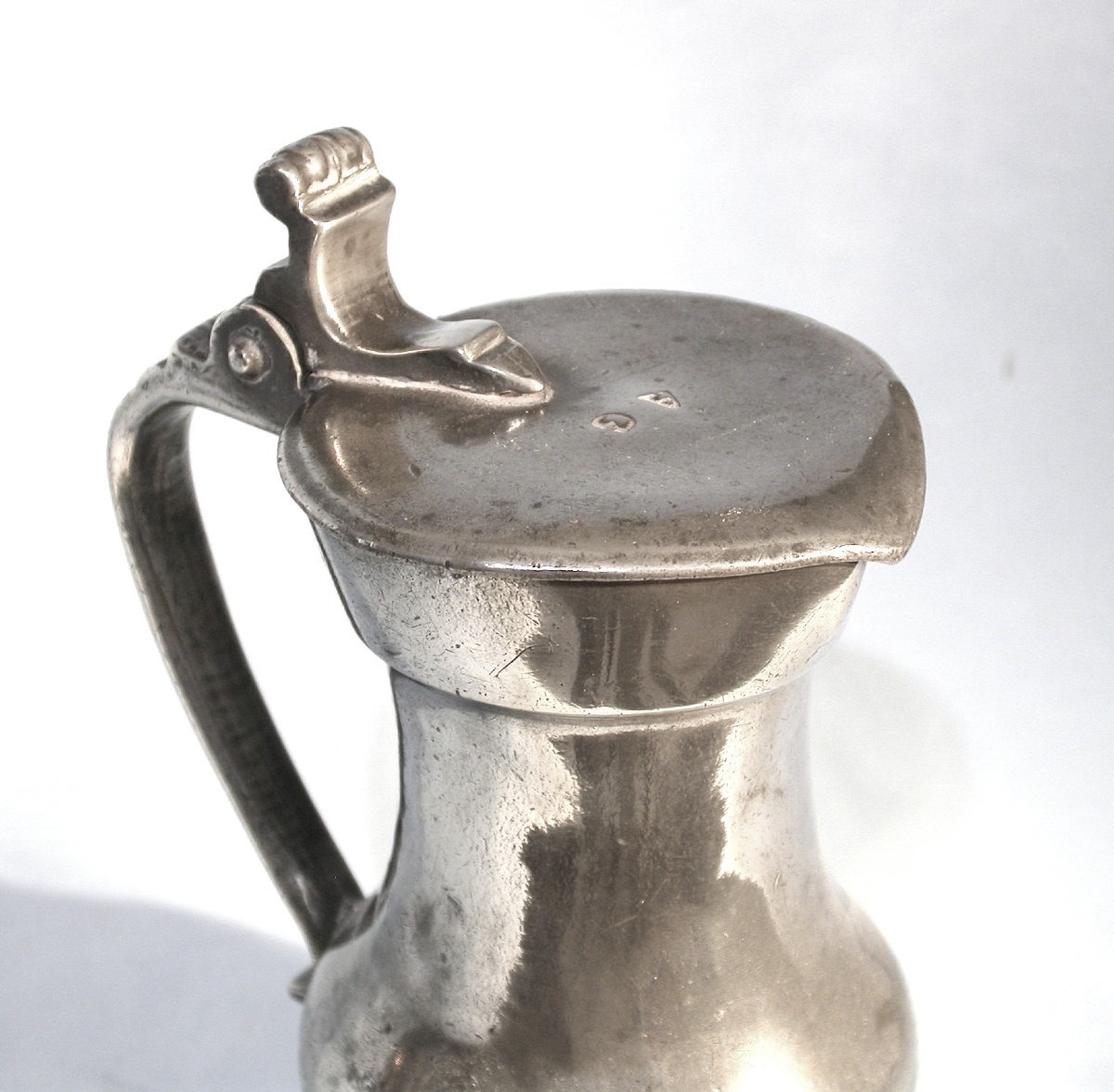Rare Pewter Wine Pitcher - Melun, 18th Century-photo-2