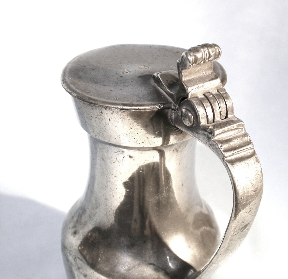 Rare Pewter Wine Pitcher - Melun, 18th Century-photo-3