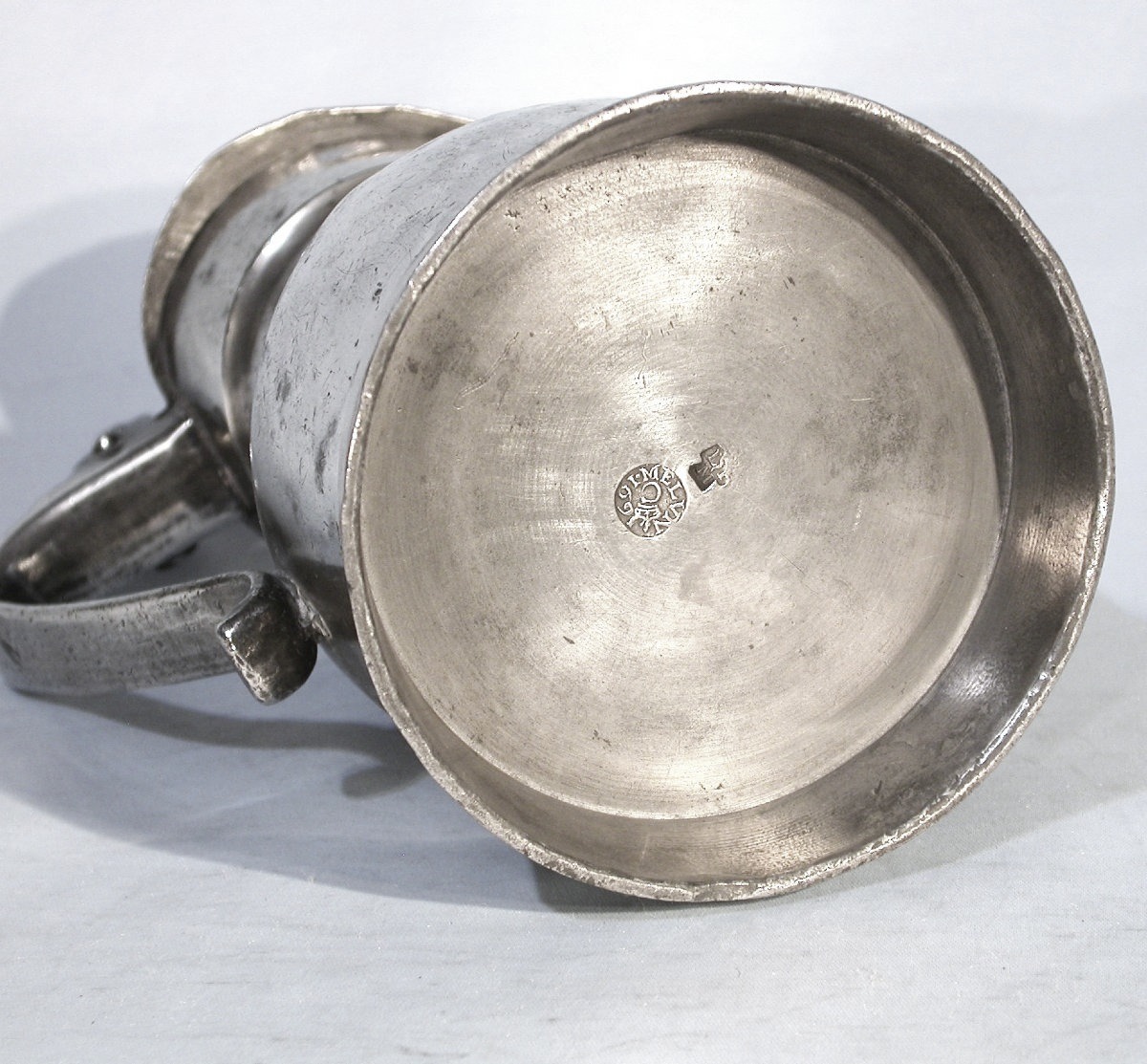 Rare Pewter Wine Pitcher - Melun, 18th Century-photo-4