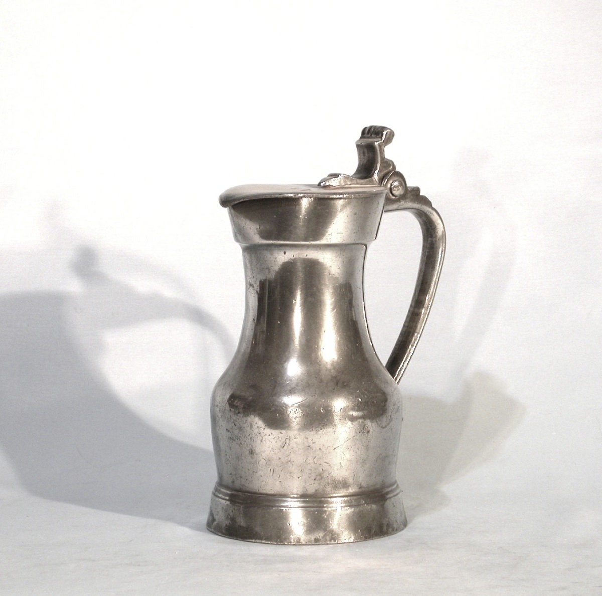 Rare Pewter Wine Pitcher - Melun, 18th Century