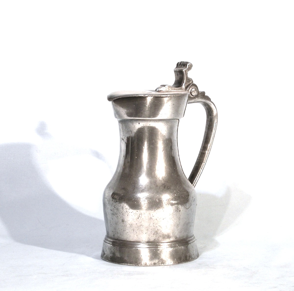 Rare Pewter Wine Pitcher - Melun, 18th Century