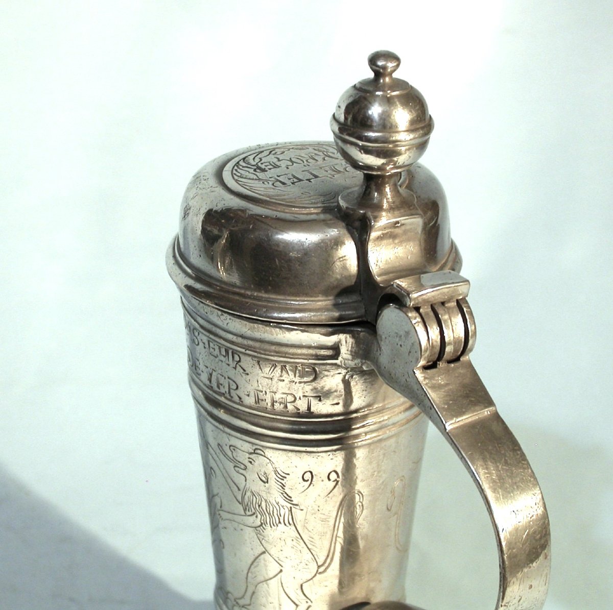 Pewter Corporate Mug - Dresden (germany), 18th Century-photo-1
