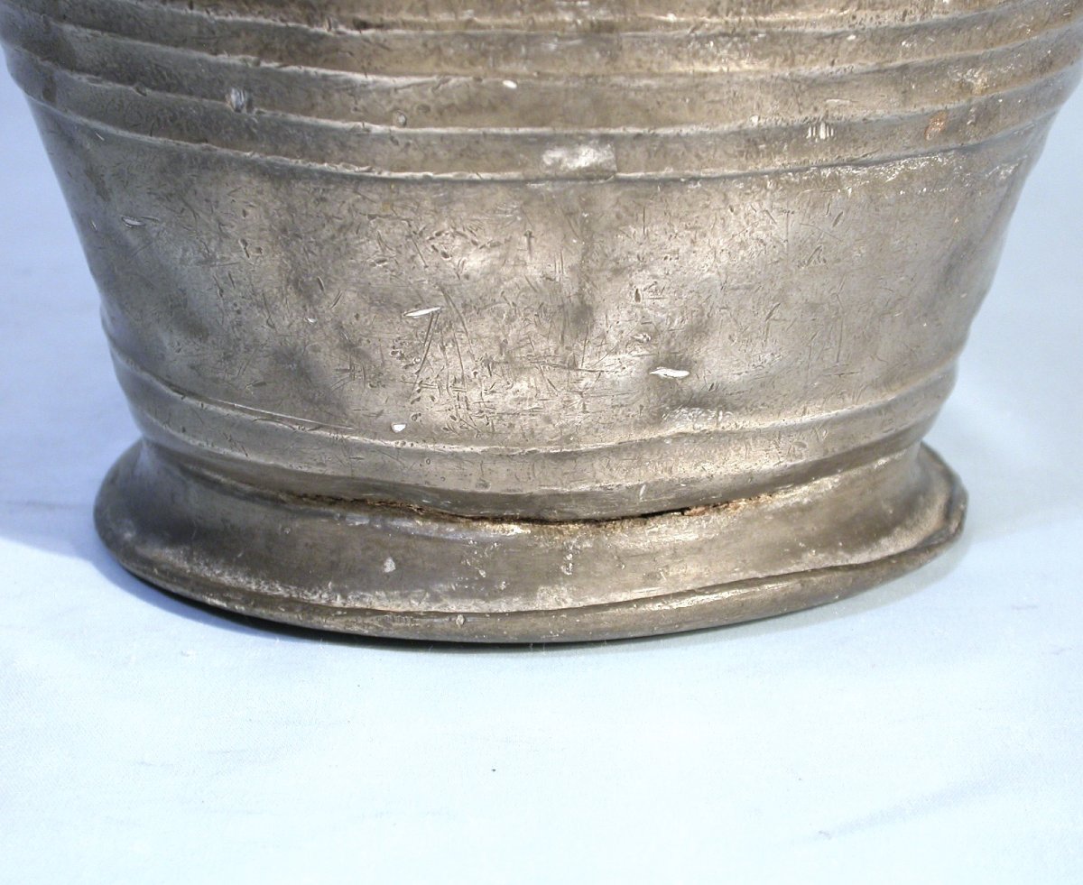Pewter Wine Merchant's Jug - île-de-france, 19th Century -photo-3