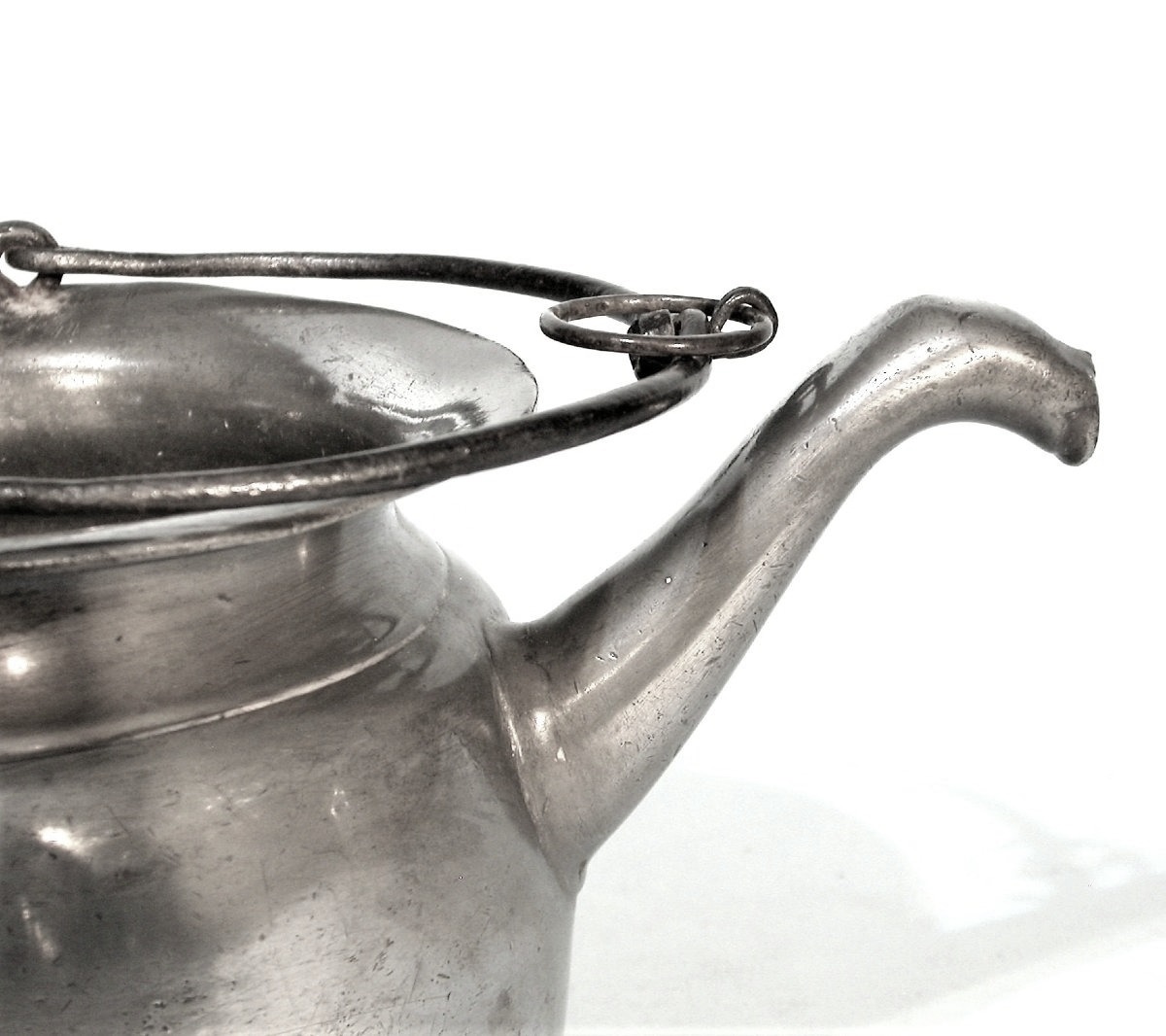 Rare Pewter Water Jug - Alsace, 18th Century-photo-2