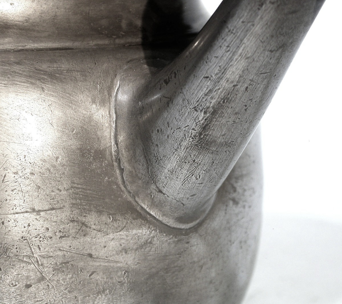 Rare Pewter Water Jug - Alsace, 18th Century-photo-3