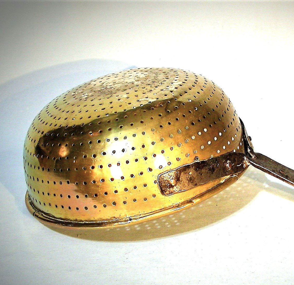 Brass Strainer - France, 18th Century -photo-2