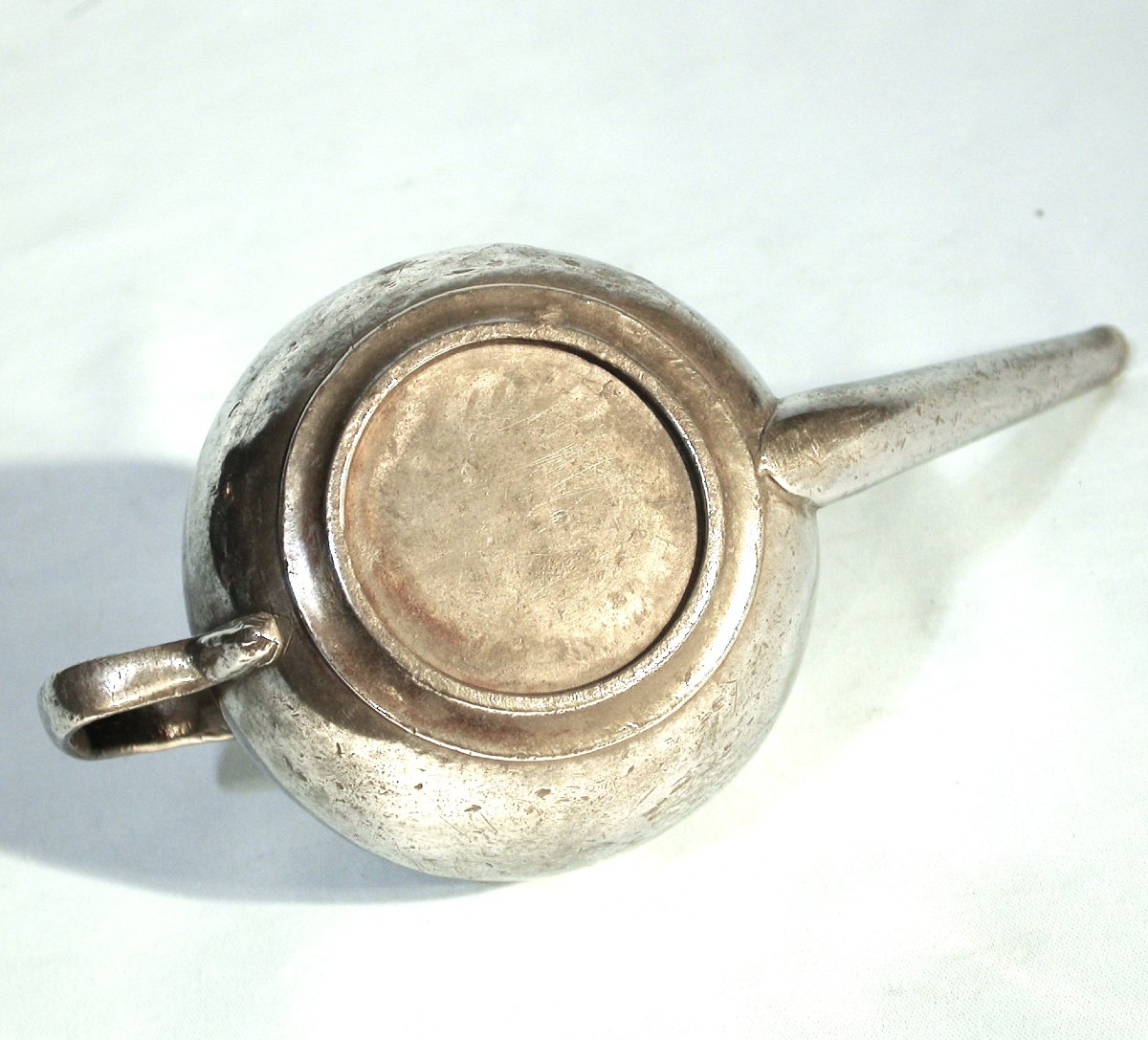 Baby Bottle - Pewter "sick Duck" - Paris, Circa 1800-photo-1