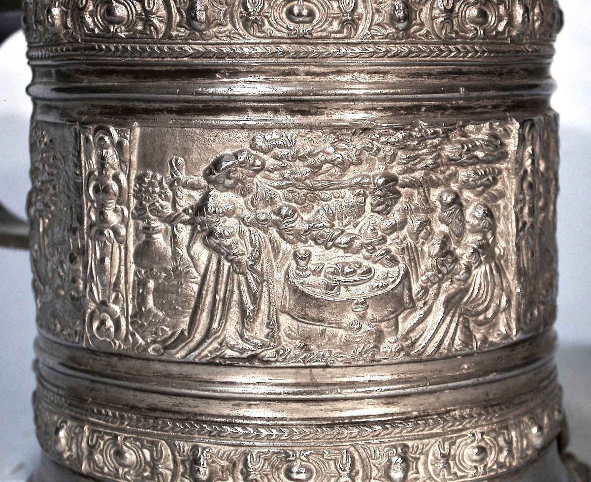 CHOPE EN ETAIN - ALLEMAGNE (SAXE ?), XIX ème s-photo-3