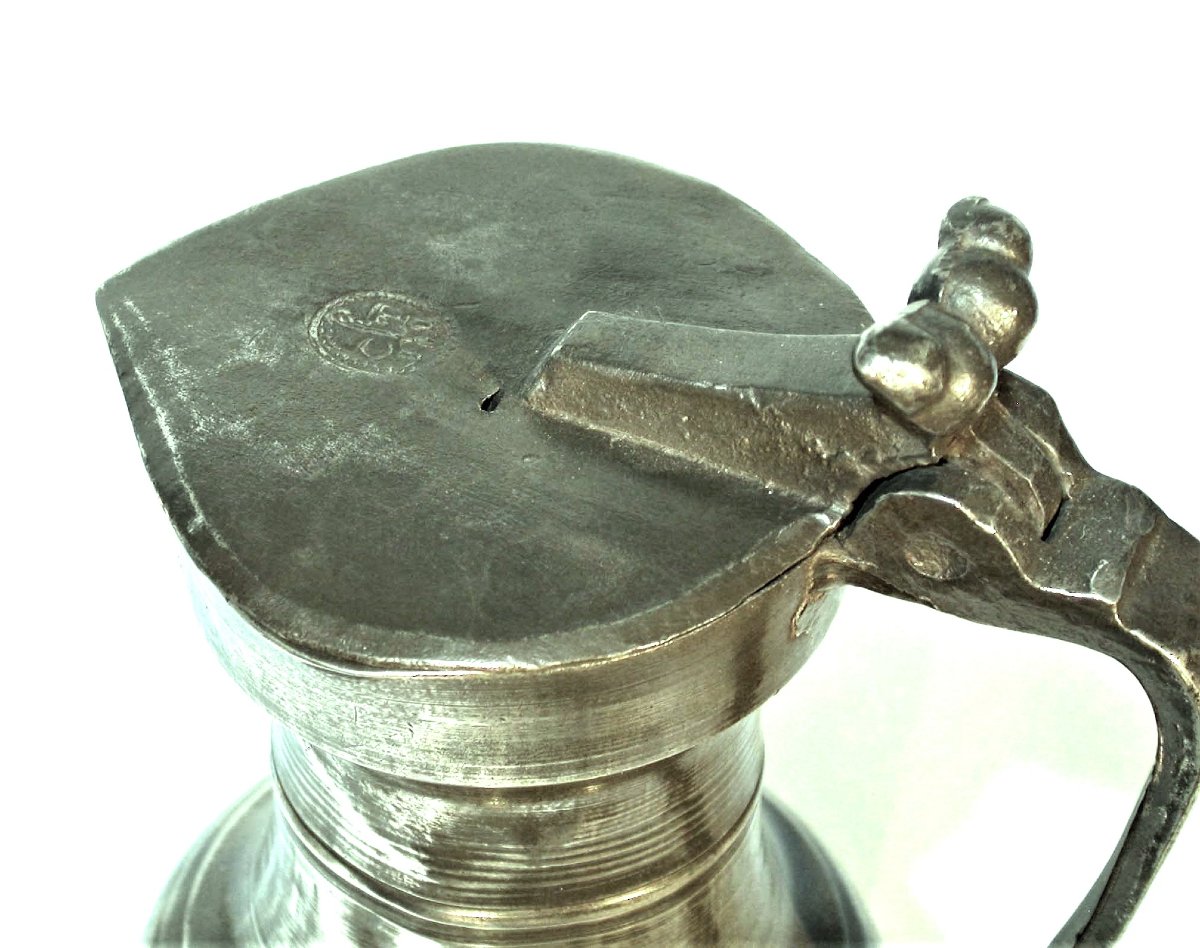 Pewter Pitcher - Apt, 18th Century-photo-2