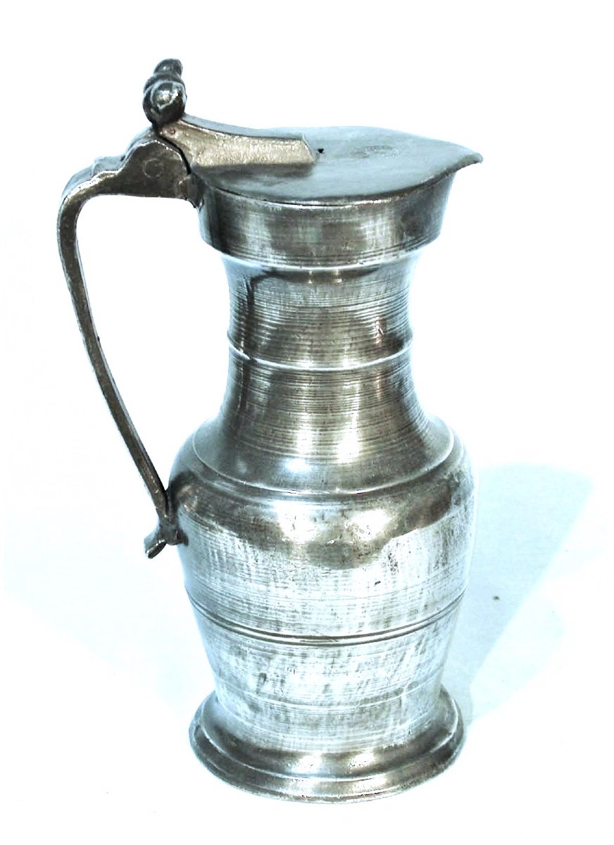 Pewter Pitcher - Apt, 18th Century-photo-4