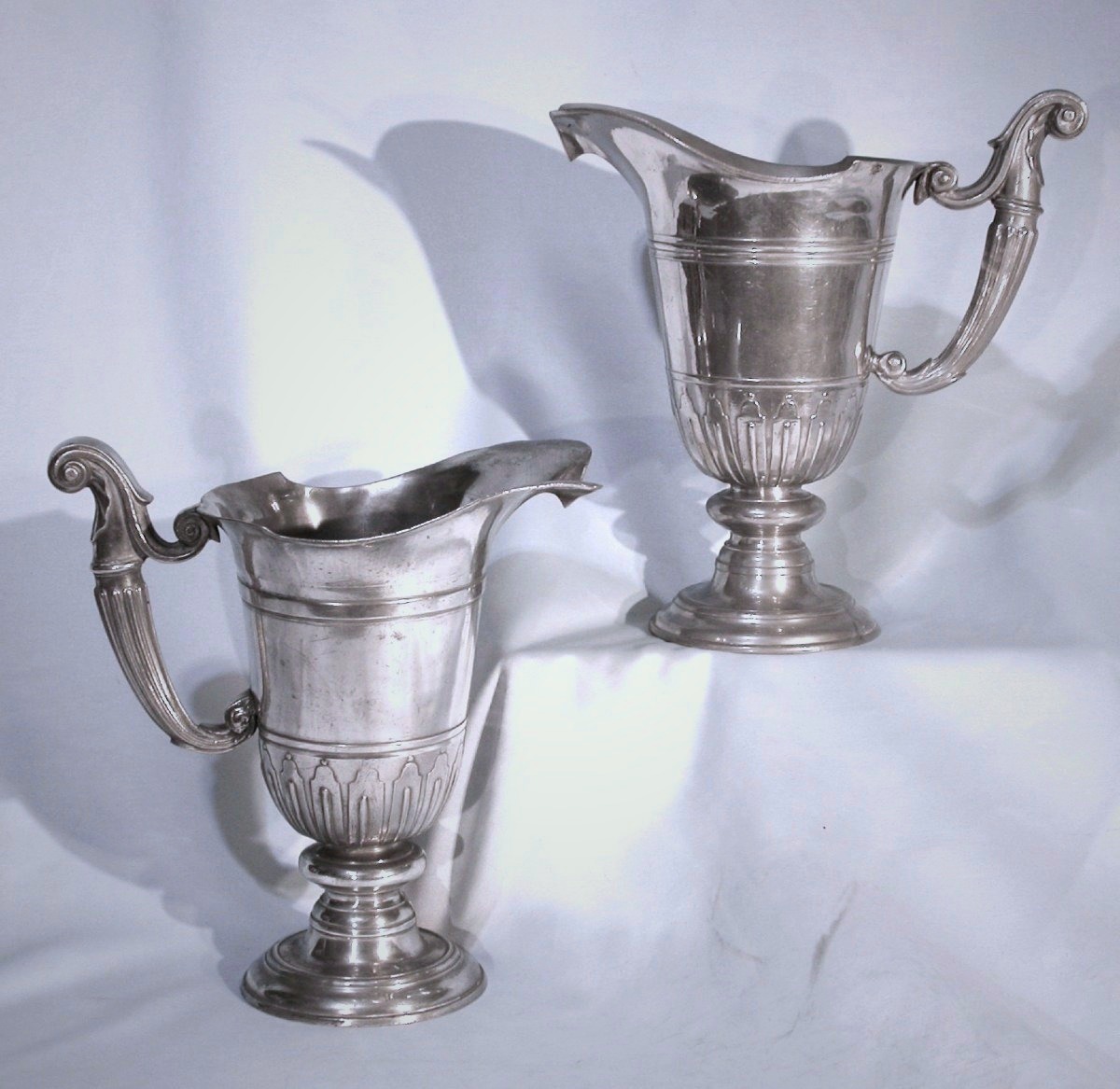Rare Set Of Pewter  Ewers - Toulouse, First Half Of The 18th Century