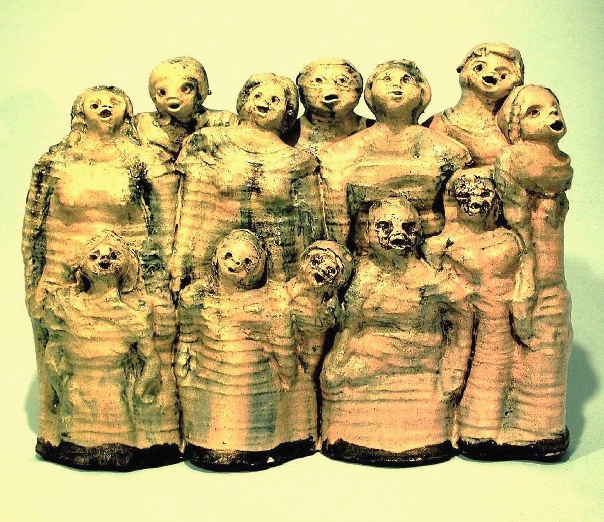 Glazed Clay Sculptures - Choir Members And Musicians-photo-2