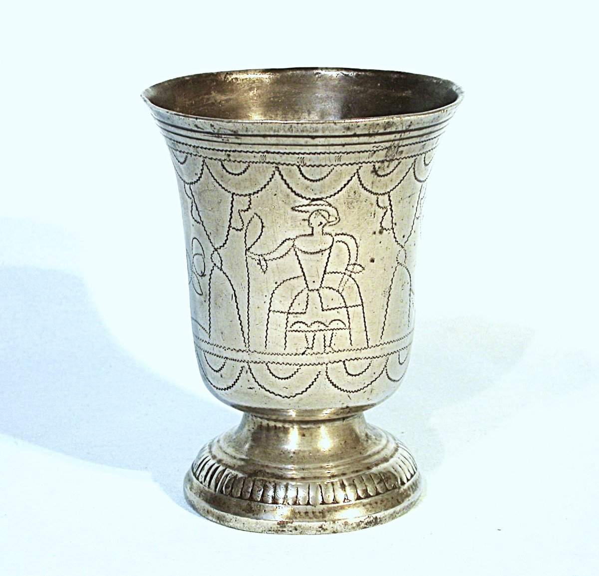 Pewter Timbale By Rene Parain - Paris, 18th Century