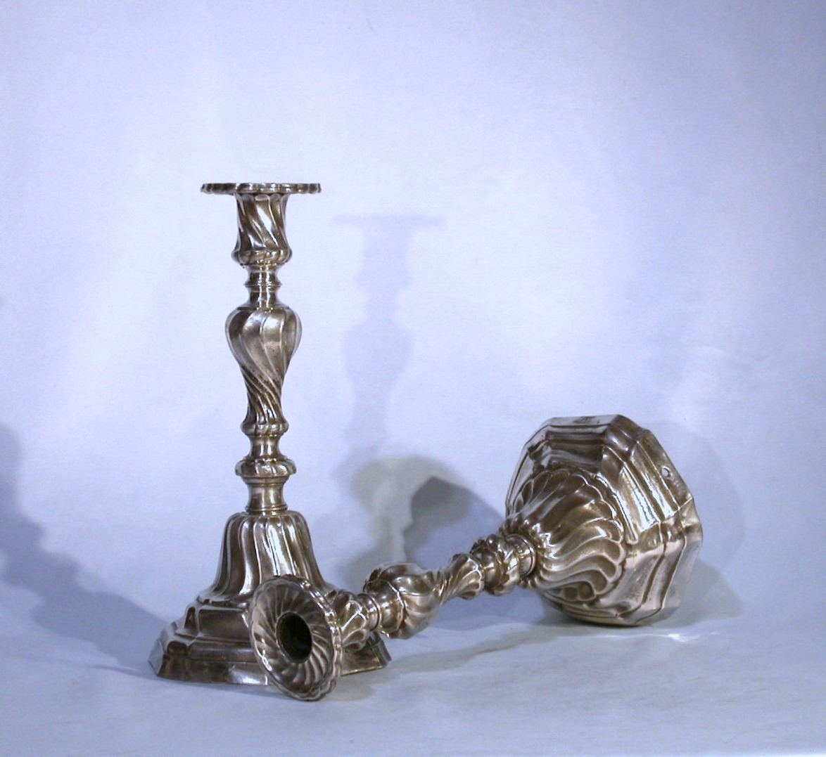 Pair Of Pewter Candlesticks - Bordeaux, 1770–1780