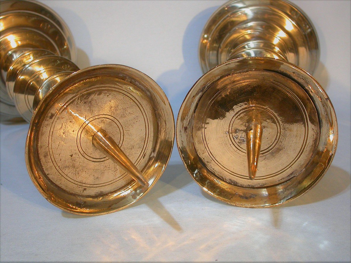 Pair Of Bronze Candle-holder - Germany, XVI Th Century-photo-1