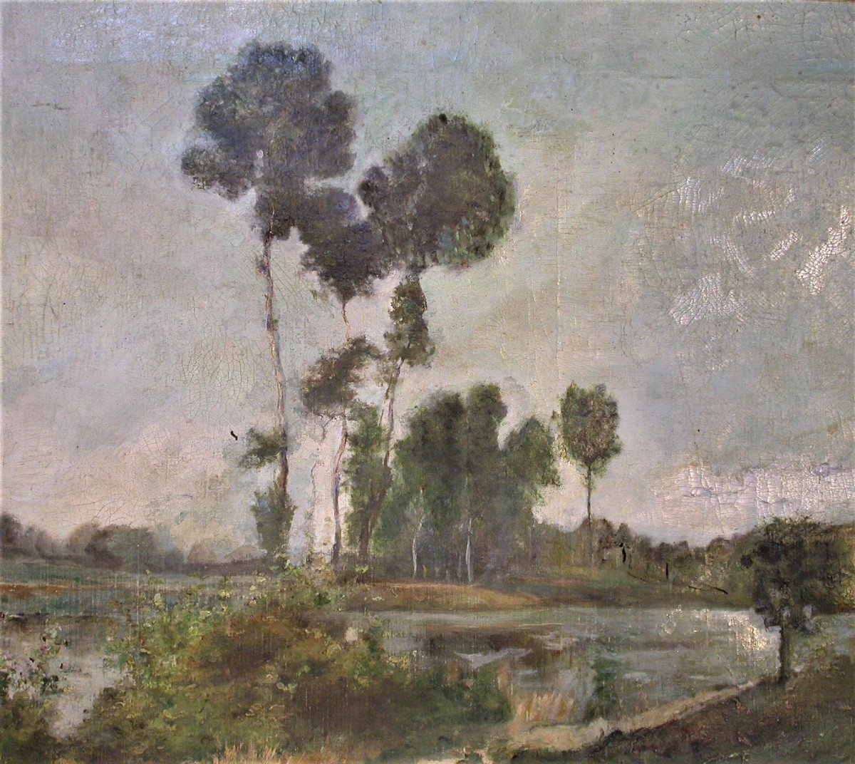 TABLEAU - HUILE SUR TOILE - ECOLE FRANCAISE, XIX ème s-photo-1