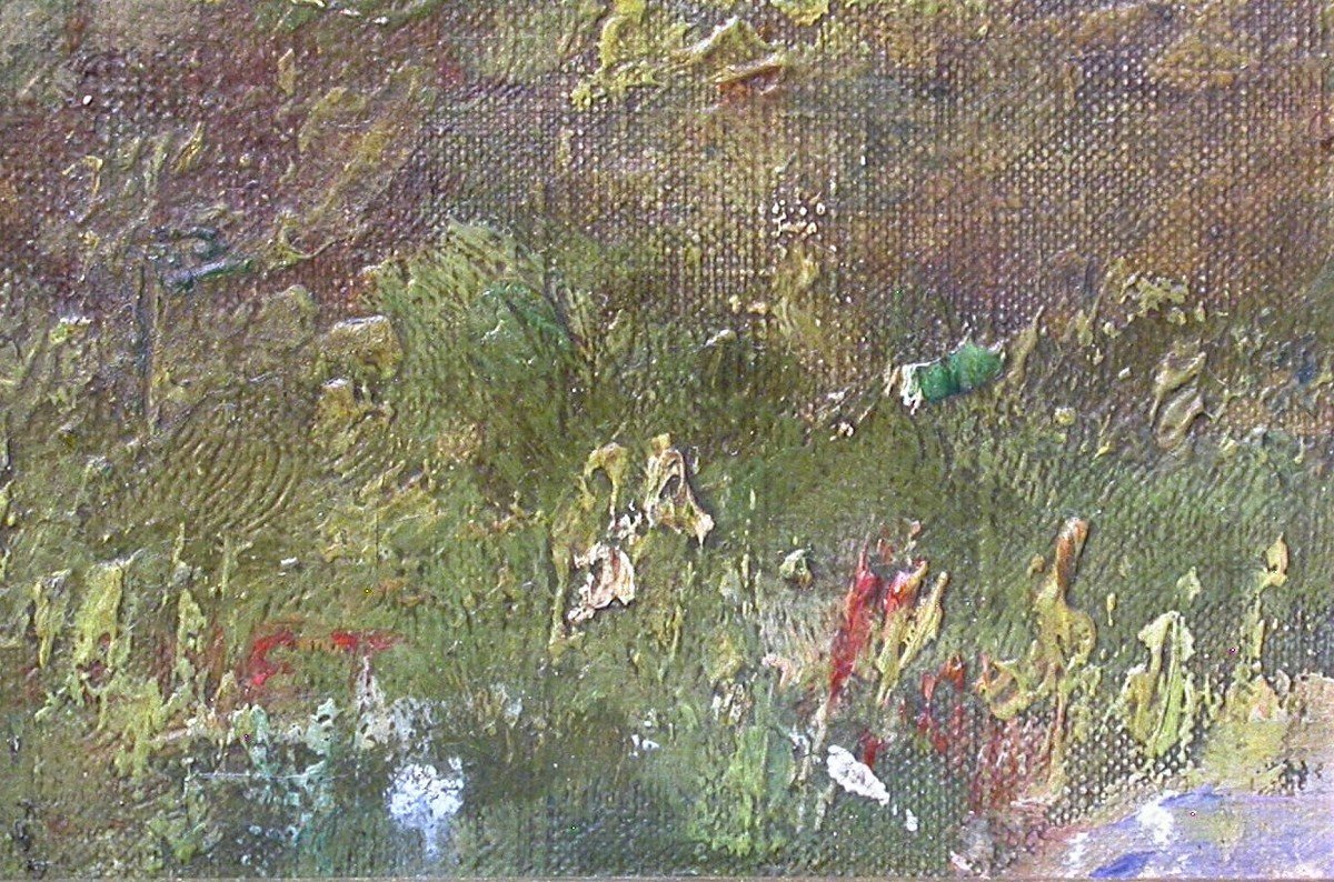 TABLEAU - HUILE SUR TOILE - ECOLE FRANCAISE, XIX ème s-photo-3