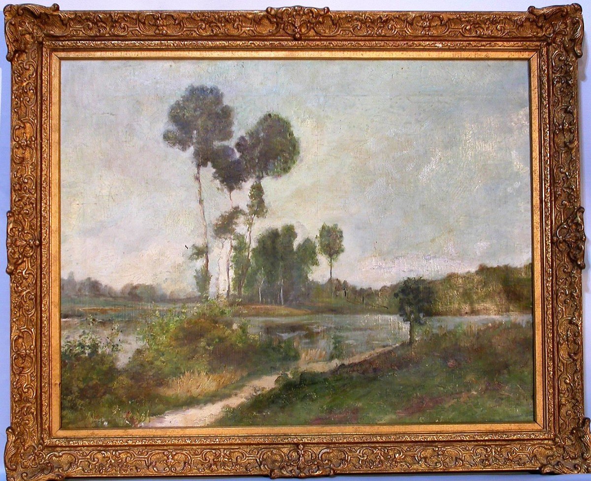 TABLEAU - HUILE SUR TOILE - ECOLE FRANCAISE, XIX ème s-photo-6