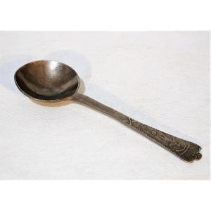 Pewter Spoon - Rotterdam (?), End Of The 18th Century