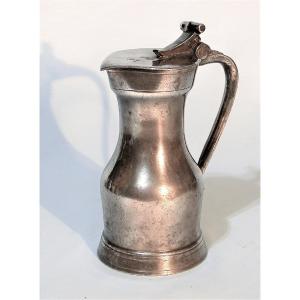 Pewter Wine Pitcher - Mantes, 18th Century