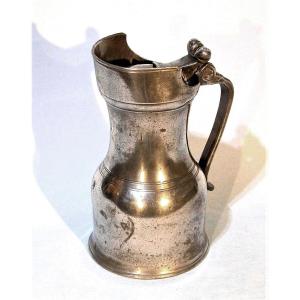 Pewter Wine Pitcher (tin) - Buxeuil (?), 18th Century