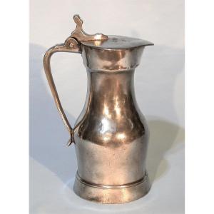 Pewter Wine Pitcher (tin) - Mantes, 18th Century