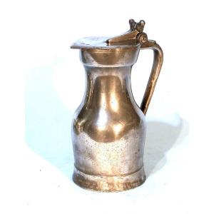 Pewter Wine Pitcher  - Rouen (upper Normandy), 18th Century