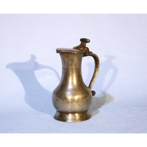 Small Pewxter Alcohol Pitcher  - Rouen, 18th Century.