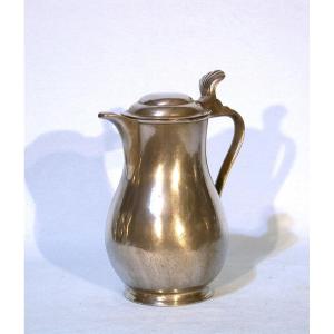 Pewter Wine Pitcher (tin) - Brussels, 19th Century