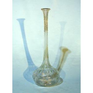 GRANDE BOUTEILLE EN VERRE SOUFFLE VERS 1900